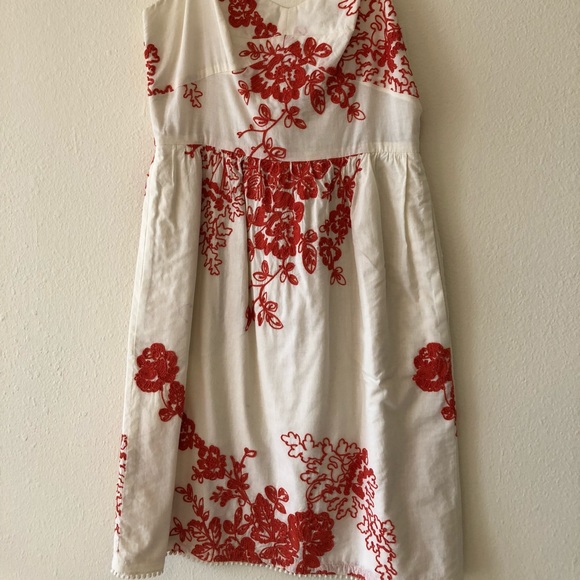 J.Crew size 0 orange flowers sun dress - Picture 3 of 6